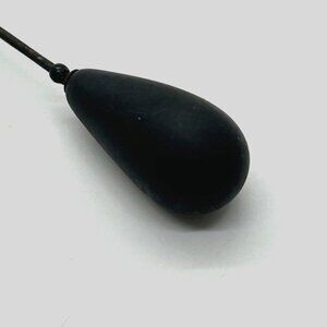 Antique Victorian Teardrop Hat Pin Black 1890s Edwardian Era Millinery 11 inches